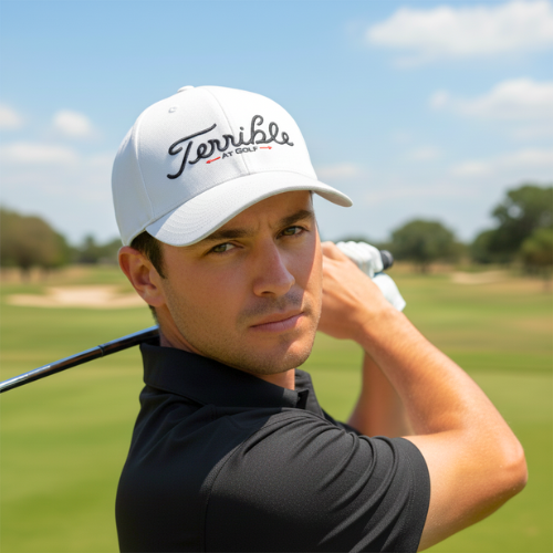 Terrible At Golf FlexFit® Closed Back Cap