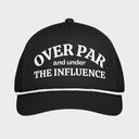 Over par and under the influence rope hat black