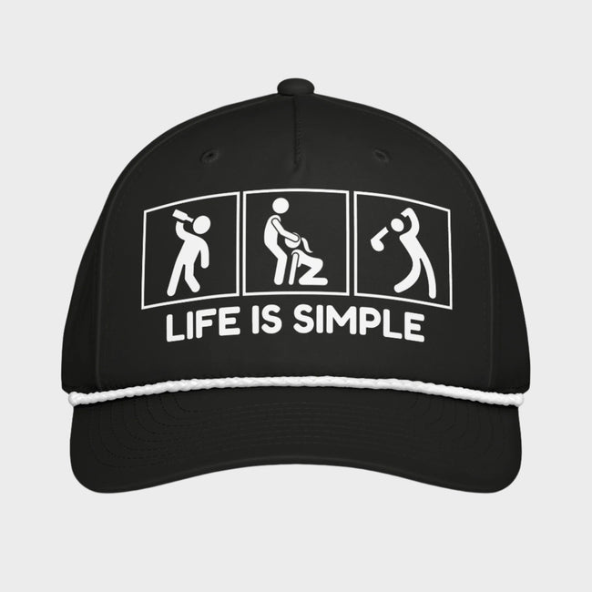 Life Is Simple Rope Hat