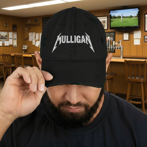Mulligan Distressed Baseball Cap – Terrible At Golf