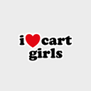 I Love Cart Girls Stickers