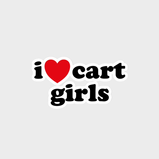 I Love Cart Girls Stickers