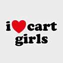 I Love Cart Girls Stickers