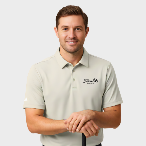 Terrible At Golf adidas® Space Dyed Polo Shirt